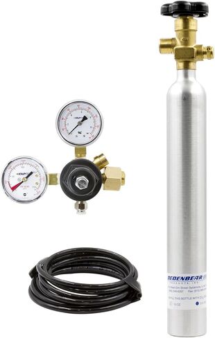 مجموعة زجاجة أوتومتير AB10K CO2 ، مجموعة كاملة تشمل زجاجة 10 أوقية ، صمام ، منظم وأنابيب in Saudi Arabia