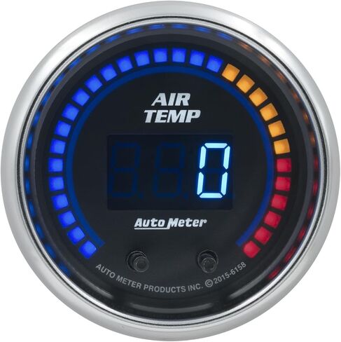 Autometer 6158 Gauge ، Air Temp ، Dual ، 2 1/16 "، 0-300ºF ، Digital ، Cobalt in Saudi Arabia