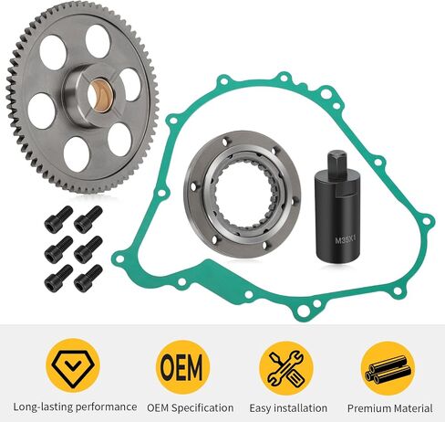 M MATI Starter Starting Clutch One Way 67T Gear Flywheel Puller Gasket Kit for Yamaha Grizzly 400 450 Kodiak 400 450 Rhino 450 Wolverine 450 2002-2022 5GH-15451-00-00 5GH-15517-10-00 5KM-15590-00-00 in Saudi Arabia