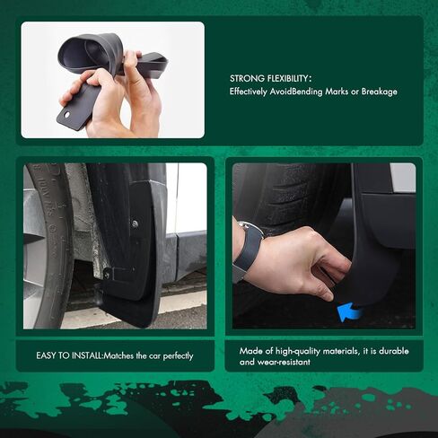 SCITOO 4pcs Black Front & Rear Mud Flaps Splash Guards for Nissan Rogue 2014-2019,for Nissan X-Trail 2014-2019 in Saudi Arabia
