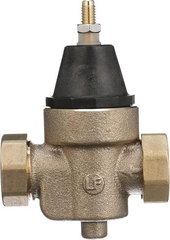 Watts LFN45B Series 1" Lead-Free Cast Copper Silicon Alloy Water Pressure Reducing Valve, Crimp Double Union End Connections, Elastomer Disc, Adjustable Pressure 25 to 75 psi, Maximum 400 psi in Saudi Arabia