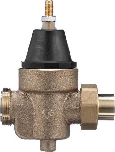 Watts LFN45B Series 1" Lead-Free Cast Copper Silicon Alloy Water Pressure Reducing Valve, Crimp Double Union End Connections, Elastomer Disc, Adjustable Pressure 25 to 75 psi, Maximum 400 psi in Saudi Arabia