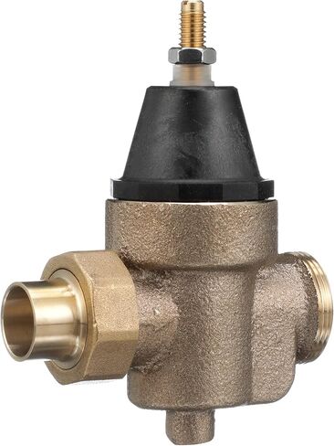 Watts LFN45B Series 1" Lead-Free Cast Copper Silicon Alloy Water Pressure Reducing Valve, Crimp Double Union End Connections, Elastomer Disc, Adjustable Pressure 25 to 75 psi, Maximum 400 psi in Saudi Arabia