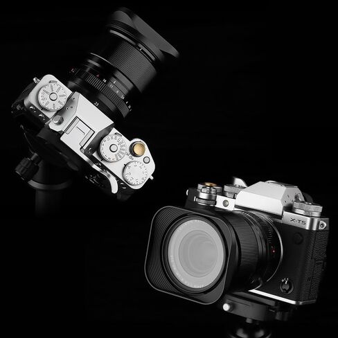 Haoge Silver Metal Square Lens Hood for Fujifilm XF33mm F1.4 R WR Lens, Fujinon XF 16-50mm,Fuji XF 23mm f/1.4 R LM WR Lens Hood Shade Bayonet Mount in Kuwait