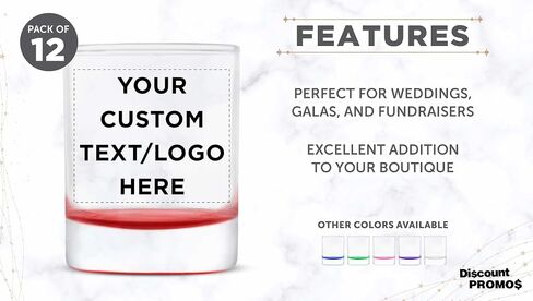 DISCOUNT PROMOS Custom Arc Votive Candle Holders 3 oz. Set of 72, Personalized Bulk Pack - Thick Base, Perfect for Wedding, Anniversary and Party Favors - Pink Bottom in Kuwait