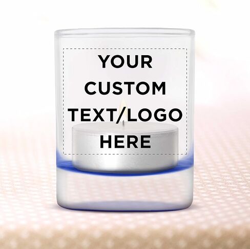 DISCOUNT PROMOS Custom Arc Votive Candle Holders 3 oz. Set of 72, Personalized Bulk Pack - Thick Base, Perfect for Wedding, Anniversary and Party Favors - Pink Bottom in Saudi Arabia