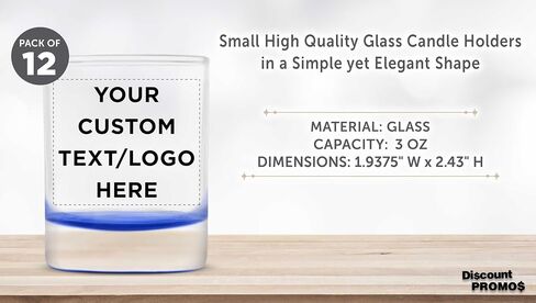 DISCOUNT PROMOS Custom Arc Votive Candle Holders 3 oz. Set of 72, Personalized Bulk Pack - Thick Base, Perfect for Wedding, Anniversary and Party Favors - Pink Bottom in Saudi Arabia