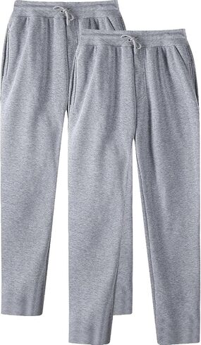 Baggy Sweatpants Men Wide Leg Joggers Pants Fleece Elastic Waist Drawstring Workout Running Trousers with Pockets 2-3 Pack in Saudi Arabia