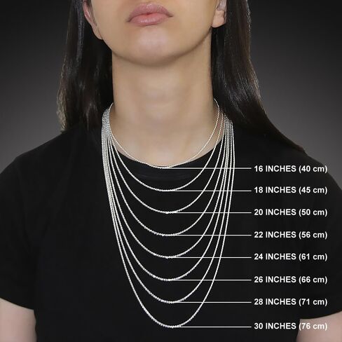 سترلينج الفضة 7 ملم قلادات وأساور متعرجة للنساء والرجال حواف النيكل خالية من إيطاليا 7-30 بوصة in Kuwait