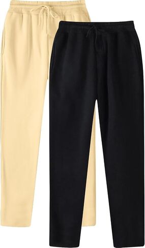 Baggy Sweatpants Men Wide Leg Joggers Pants Fleece Elastic Waist Drawstring Workout Running Trousers with Pockets 2-3 Pack in Saudi Arabia