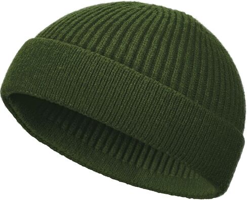 غنيمة الصوف متماسكة الكفة قصيرة الصياد قبعة صغيرة للرجال نساء ، ربيع الخريف فصل الشتاء دافئ القبعات ، قبعة جمجمة مسار ، شاهد غطاء in Kuwait