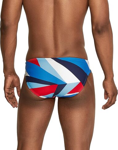 Speedo Men's Standard Swimsuit Brief Creora Highclo Printed, Tie Dye Ibiza Blue, 36 in Saudi Arabia