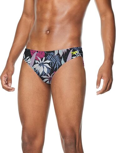 Speedo Men's Standard Swimsuit Brief Creora Highclo Printed, Tie Dye Ibiza Blue, 36 in Saudi Arabia