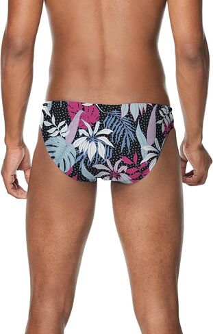 Speedo Men's Standard Swimsuit Brief Creora Highclo Printed, Tie Dye Ibiza Blue, 36 in Saudi Arabia