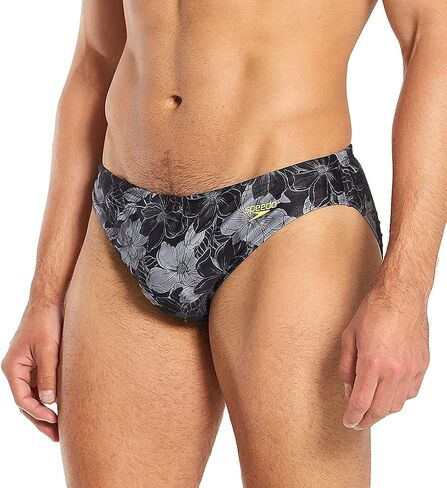 Speedo Men's Standard Swimsuit Brief Creora Highclo Printed, Tie Dye Ibiza Blue, 36 in Saudi Arabia