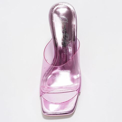 Cape Robbin Slip on Square Tee Tee Clear Wedge Cheels for Women- Women Women Women Wedge Heels ، أحذية خفيفة الوزن أنيقة للملابس الصيفية غير الرسمية (Mala) in Kuwait