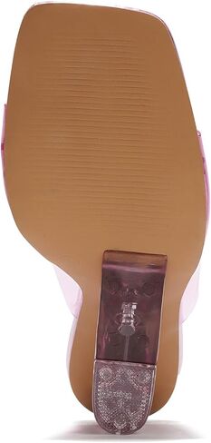 Cape Robbin Slip on Square Tee Tee Clear Wedge Cheels for Women- Women Women Women Wedge Heels ، أحذية خفيفة الوزن أنيقة للملابس الصيفية غير الرسمية (Mala) in Kuwait