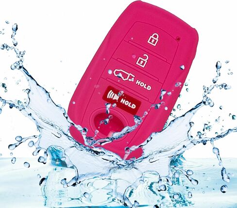 Autobase Key fob Cover for Toyota 2025 Camry 2019-2025 Land Cruiser 2021-2025 Venza Hilux Fortuner 2023-2025 Highlander Tundra Corolla bZ4X Prius 4 Buttons (Black and Pink) in Saudi Arabia