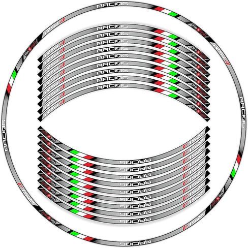 Motorcycle Reflective Wheel Stripes kit, Vinyl Wheel Rim Stickers Compatible with Aprilia RSV4 1000 2009-2019 (Grey) in Saudi Arabia