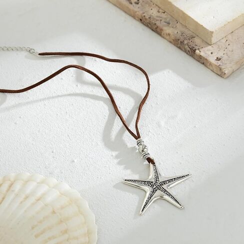 Zmanyijew Shell Starfish Netclace Conch Seashell بيان Pandent مكتنزة شاطئ الإكسسوارات الصيفية ملحقات للنساء in Saudi Arabia