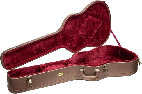 Crossrock Designer Series- Universal Wooden Case for Gibson Acoustic J45, Martin Dreadnought Guitars- Security Lock, Metal Feet, Storage Space- Blossom Brown((CRW530DBQ) in Saudi Arabia
