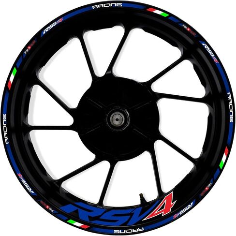 Motorcycle Reflective Wheel Stripes kit, Vinyl Wheel Rim Stickers Compatible with Aprilia RSV4 1000 2009-2019 (Grey) in Saudi Arabia