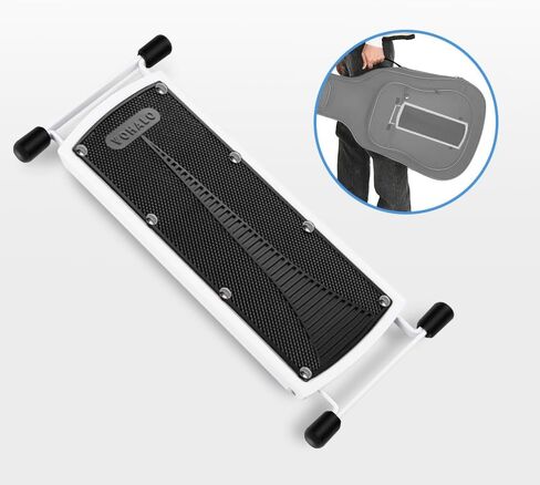 Guitar Foot Rest Stool, 6-Position Height Adjustable Guitar Rest Step Footstool with Rubber Feet and Non-Slip Rubber for Classical Guitar Player, Black in Saudi Arabia