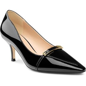 COLETER Women's Kitten Heels Pointed Toe Low Heel Pumps Office Dress Shoes | Metal Buckle Decor, Kitten Low Heel Dress Pumps, Slip On Formal Business Casual Heels for Office Wedding Party in Saudi Arabia