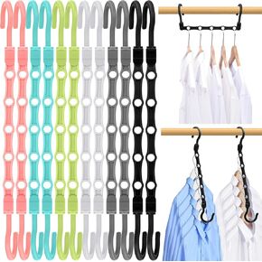 Closet Organizers and Storage,12 Pack Sturdy Hanger for Heavy Clothes,Upgraded Space Saving Hangers,Magic Closet Organization Clothe Hanger,College Dorm Room Essentials in Saudi Arabia