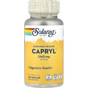 سولاراي كابريل | إطلاق مستدام لحمض الكابريليك | دعم صحي للجهاز الهضمي | 16 حصة | 100 كبسولة نباتية | عبوة من 2 in Kuwait