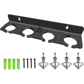 Multi microphone holder for wall (Aluminum) for Handheld Dynamic Wired and Wireless, Multiple Mic Organizer for Mic Stand, Rubber padding/Wall Mounted or Mounts to 5/8"-27 or 3/8"-16 threaded Stand in Kuwait