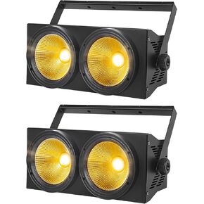 4x100w Cob Led Par Lights, Cob Led DMX Blinder Stage Lights, Blinders Light Cob 4 Eye Matrix Par Lights for Stage Lighting, Cold+Warm White Color Party Lights Dj Disco Lights for Wedding Parties in Kuwait
