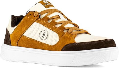 حذاء Volcom® Evolve EH Comp Toe للرجال - الجزء العلوي من الجلد السويدي والجلد - نعل داخلي ناعم - بطانة من الإسفنج الذكي أسود/قمح 7 M in Saudi Arabia