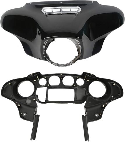 Front Outer with Inner Batwing Upper Fairing Cowl Fits for 2014-2023 Harley Davidson Touring Electra Glide, Street Glide and Trike models,Black in Saudi Arabia