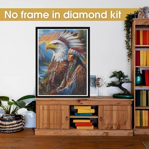 Bimkole 5D Diamond Art Kits for Adults Wolf, Full Drill DIY Rhinestone Embroidery Set Paint with Diamonds Art Eagle by Number Kits Cross Stitch Home Wall Craft Decor 12x16 Inch in Kuwait