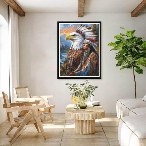 Bimkole 5D Diamond Art Kits for Adults Wolf, Full Drill DIY Rhinestone Embroidery Set Paint with Diamonds Art Eagle by Number Kits Cross Stitch Home Wall Craft Decor 12x16 Inch in Kuwait