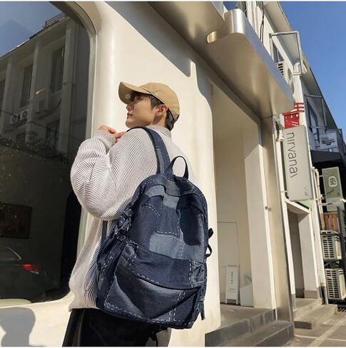 y2k packpack fashion dayim daypack ، جمالية المشي لمسافات طويلة على الظهر حقيبة كتف أنيقة حقيبة أزياء الأزياء اللطيفة (أسود) in Saudi Arabia