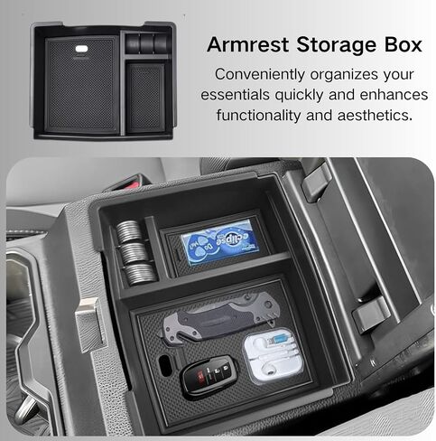 for 2024 Tacoma Centre Console Organizer - Armrest Box Storage Tray Tidy And Simplify Car Centre Console Perfect for 2024 Toyota Tacoma Accessories (4th gen) in Saudi Arabia