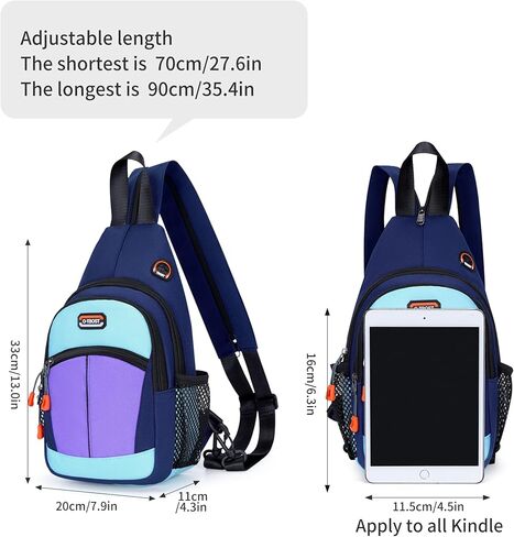Small Sling Bags for Women Crossbody Backpack Multi-Pocket Adjustable Strap Daypack for Outdoors Hiking Traveling (black) in Kuwait