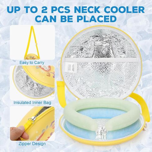 Neck Cooling Tube - Neck Cooler Ice Ring with Insulated Bag for Summer Heat, Reusable Coolers Wraps for Extremely Hot Weather| Wearable Cooling Ice Ring for Outdoor Sports, Workers. 2pack, Blue in Saudi Arabia