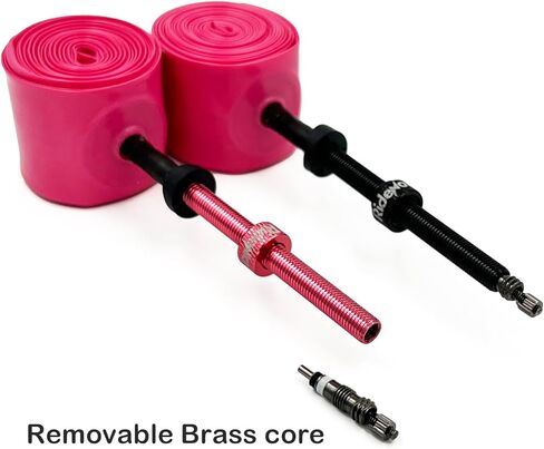 2 حزمة RIDENOW TPU Inner Tube 700C x 32-47C الحصى 65 ملم PRESTA PRESTA PINK PRESTA مع قلب النحاس القابل للفصل (تضمين مجموعة تصحيح الإصلاح) in Kuwait