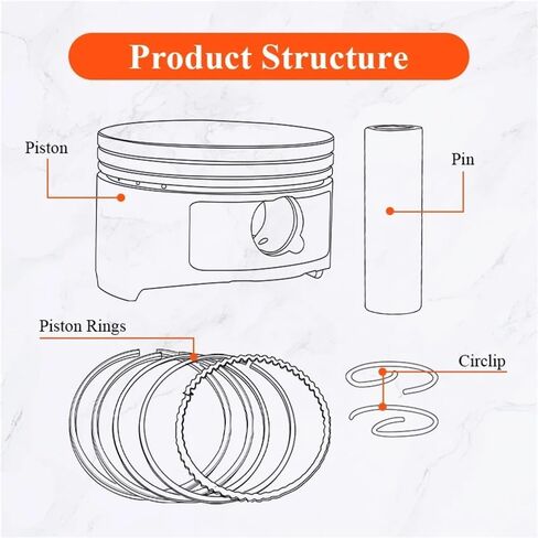 Motorcycle Parts Piston Ring Kit Fit For Steed/SHADOW/BROS 400 VLS400 VLX400 VRX400 NV400 NC25E NC26(1 Set 64.25mm) in Saudi Arabia