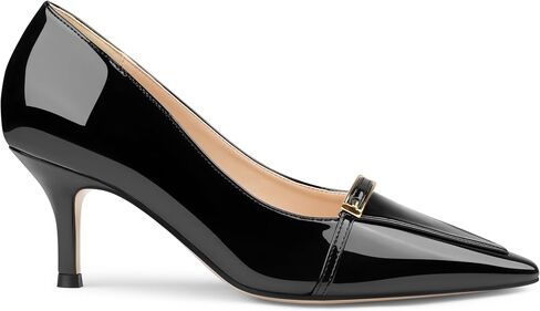 COLETER Women's Kitten Heels Pointed Toe Low Heel Pumps Office Dress Shoes | Metal Buckle Decor, Kitten Low Heel Dress Pumps, Slip On Formal Business Casual Heels for Office Wedding Party in Saudi Arabia