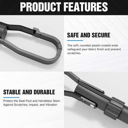 Bike Rack Cross Bar, Adjustable 23.6"-31.4" Top Tube Adapter, Oversized Diameter Crossbar Fits E-Bikes/Women's/Low-Step/Step-Through/BMX/Kids'/Full-Suspension Mountain/Cruiser/Road/Folding Bike in Saudi Arabia