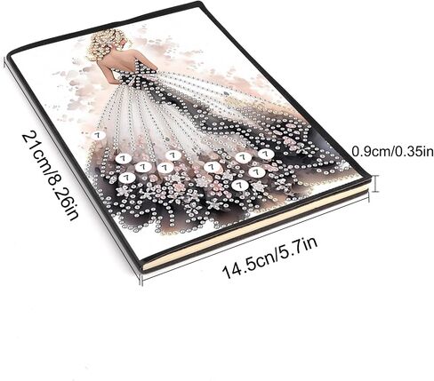 DCIDBEI Notebook with Diamond Painting Pictures A5 Blank Notebooks Diamonds Secret Diary for Girls Sketchbook for Adults Creative Gift Diamond Painting Notebook Peacock Diamond Art Journal in Kuwait