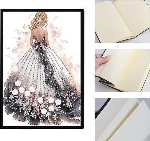 DCIDBEI Notebook with Diamond Painting Pictures A5 Blank Notebooks Diamonds Secret Diary for Girls Sketchbook for Adults Creative Gift Diamond Painting Notebook Peacock Diamond Art Journal in Kuwait