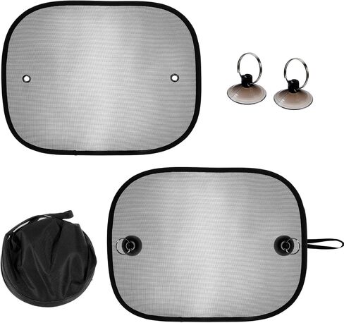2 Pack Car Shade for Window, 17"×14" Universal Sun Shade Glare Shield and UV Rays Protection, UV Protection and Glare Shield with Suction Cups for Baby, Kids, Pets in Saudi Arabia