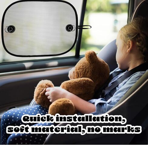 2 Pack Car Shade for Window, 17"×14" Universal Sun Shade Glare Shield and UV Rays Protection, UV Protection and Glare Shield with Suction Cups for Baby, Kids, Pets in Saudi Arabia