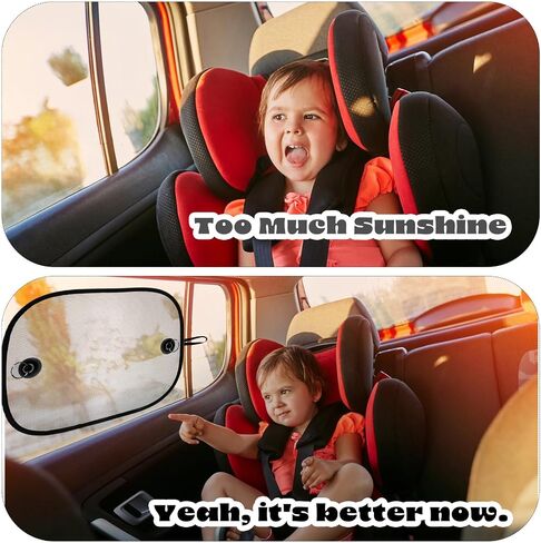 2 Pack Car Shade for Window, 17"×14" Universal Sun Shade Glare Shield and UV Rays Protection, UV Protection and Glare Shield with Suction Cups for Baby, Kids, Pets in Saudi Arabia