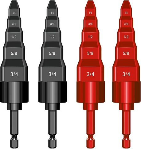 2Set HVAC Repair Tool, Swaging Flaring Tools Drill Bit, 5 in 1 Swage Tube Copper Pipe Expander Flaring Kits for Multifunction HVAC Repairing with 1/4", 3/8", 1/2", 5/8", 3/4" Bits, (2 Colors) in Saudi Arabia